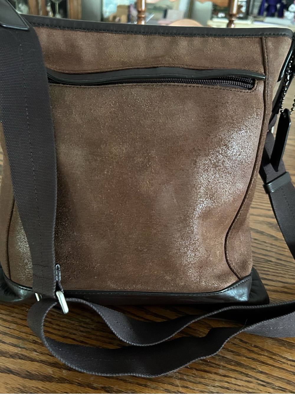 Coach vintage brown leather and suede bag